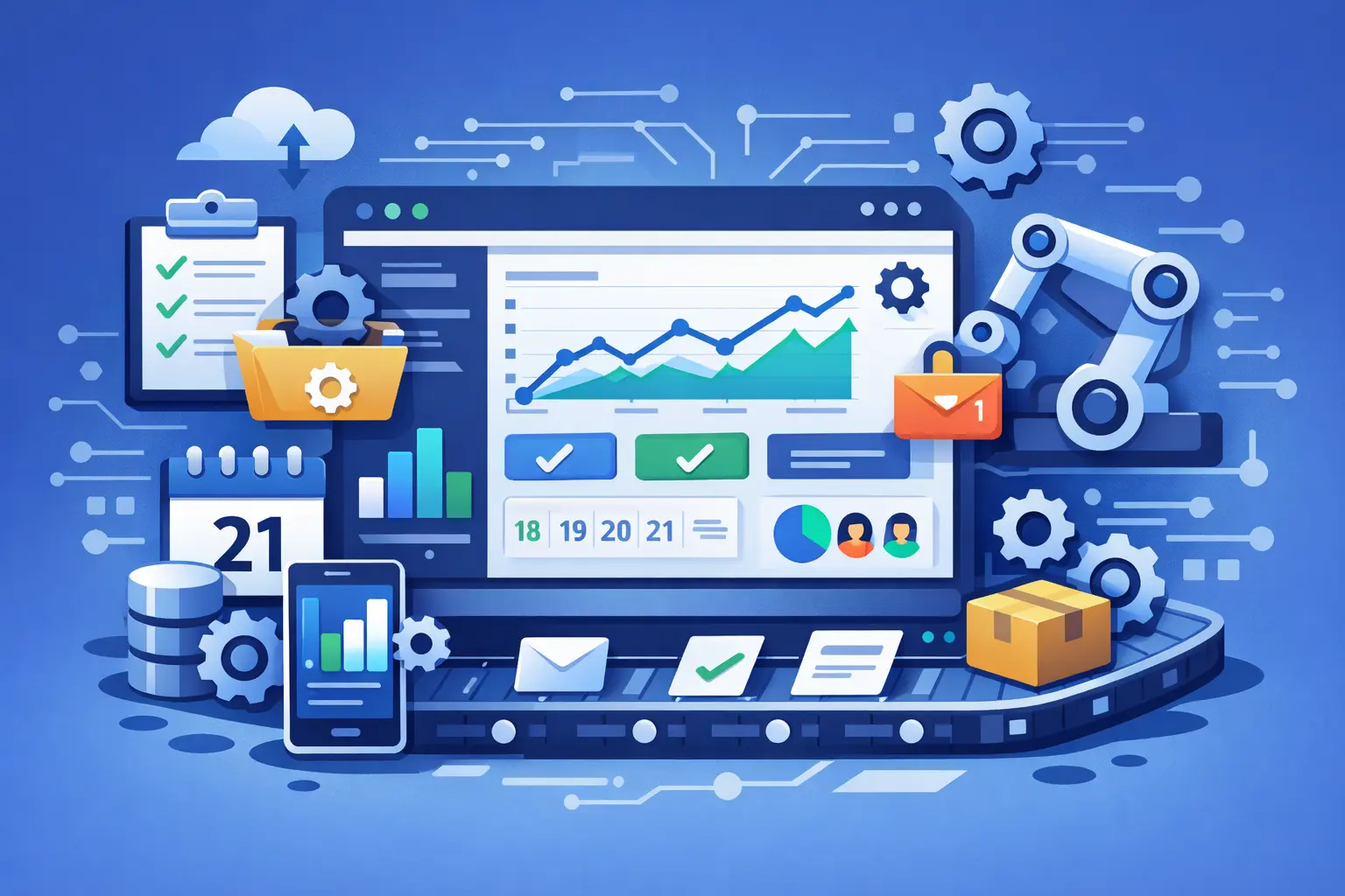 Uno schermo che mostra la dashboard di un gestionale ben progettata